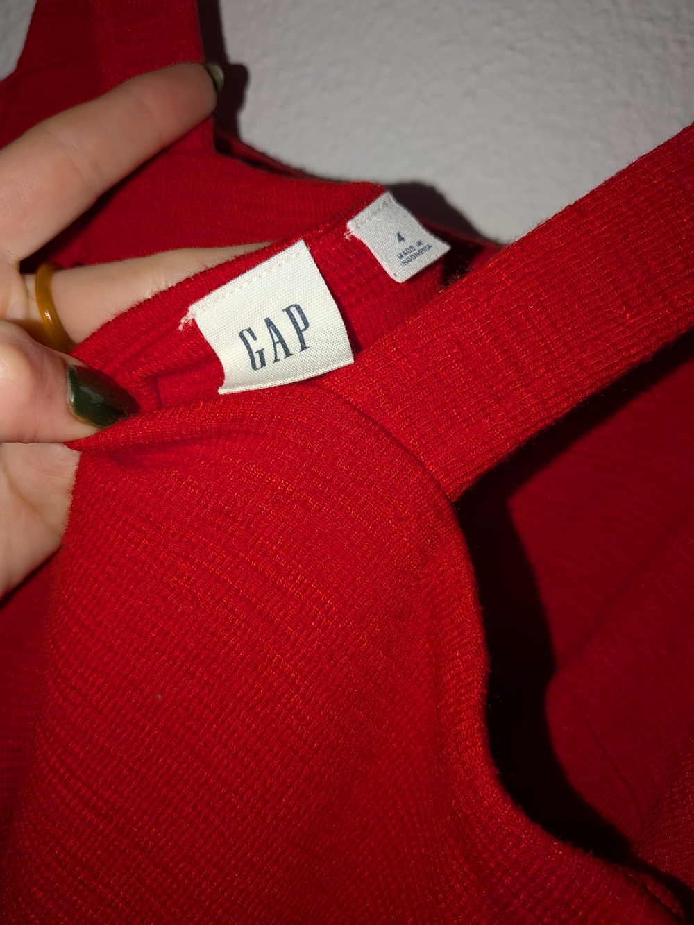 GAP Fitted Square-Neck Pink Midi Dress - Picture 3 of 5